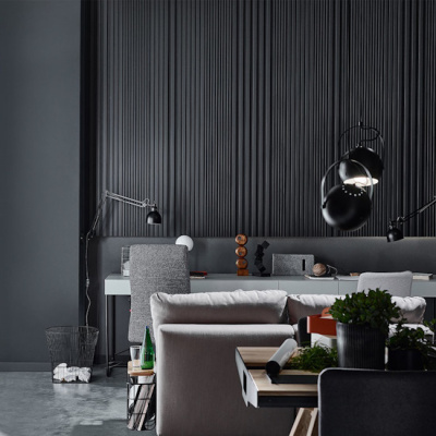 Рейка левая для стеновой панели Linerio M-LINE Anthracite (антрацит)